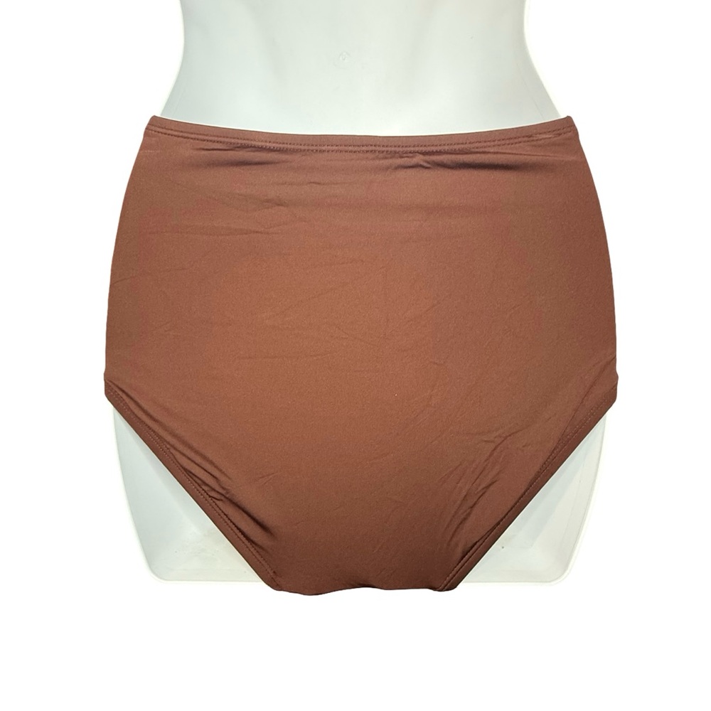 Shade & Shore - Women’s Shirred High Waist Full Coverage Bikini Bottom - COPY - Picture 7 of 12